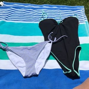 One Piece Ann Cole Swimsuit & String Bikini Bottom